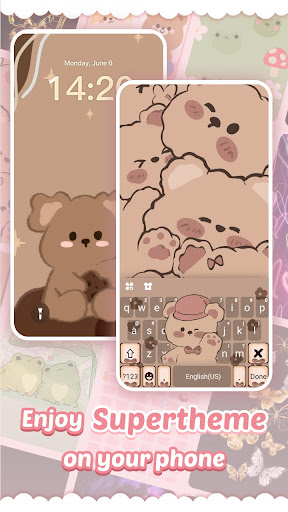 Pink Cute Hippo Tema ekran görüntüsü