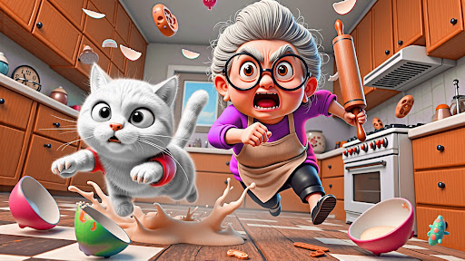 Bad Cat Simulator Cat vs Gran ekran görüntüsü