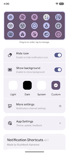 Notification Shortcuts ekran görüntüsü