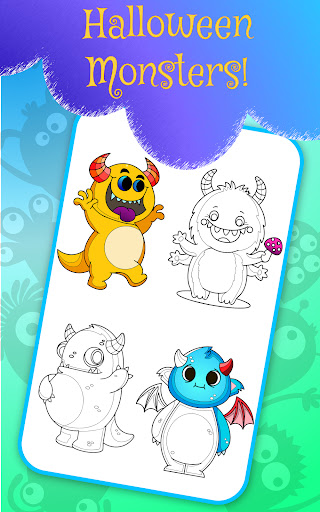 Kids Coloring: Halloween Monst ekran görüntüsü