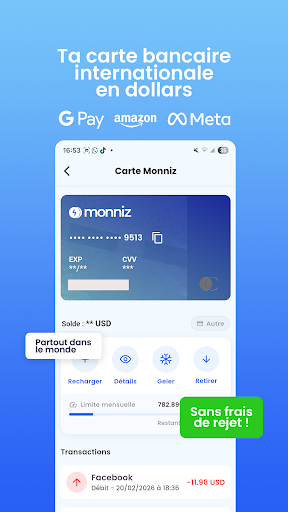 Monniz - Transfert d'argent ekran görüntüsü