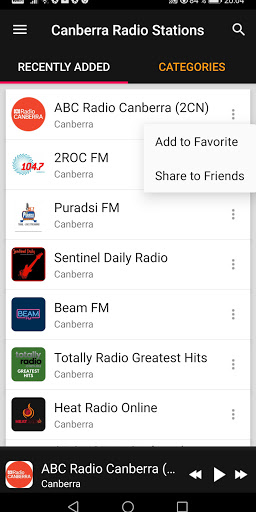 Canberra Radio Stations ekran görüntüsü