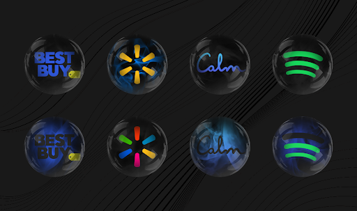 Black Smoke & Glass Icon Pack ekran görüntüsü