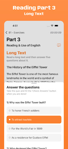 Cambridge B1 Exam Simulator ekran görüntüsü