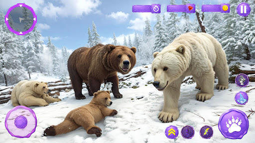 Arctic Polar Bear Family Sim ekran görüntüsü