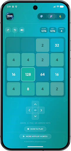 2048 Pro Offline Glass Edition ekran görüntüsü