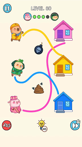 Capybara Rush: Draw To Home ekran görüntüsü