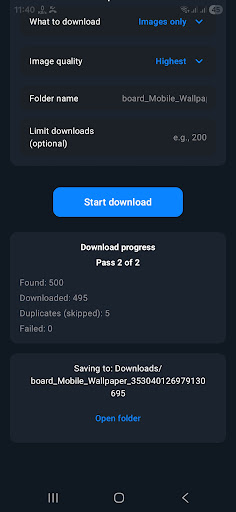 Board downloader for pinterest ekran görüntüsü