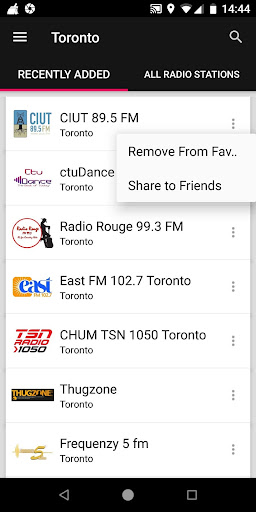 Toronto Radio Stations, Canada ekran görüntüsü