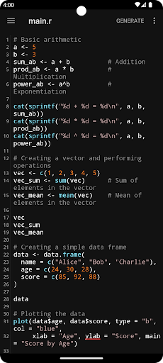 Rlytic R Programming Editor ekran görüntüsü