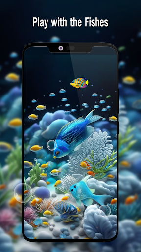 Fish On Screen 3D Wallpaper ekran görüntüsü