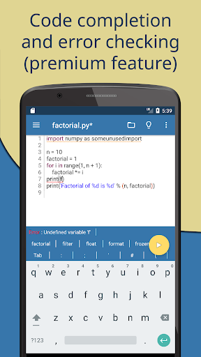 Pydroid 3 - IDE for Python 3 ekran görüntüsü