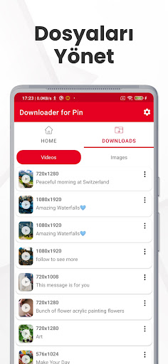 Pinterest Video indirici ekran görüntüsü