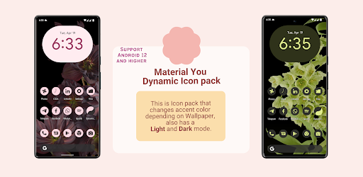 Material You Dynamic Icon pack ekran görüntüsü