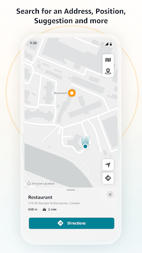 Amazon Location Demo ekran görüntüsü