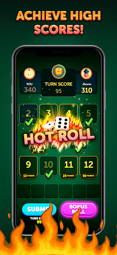Hot Rolls Dice Strategy Game ekran görüntüsü