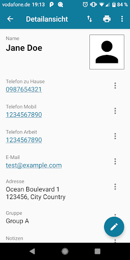 Kundendatenbank ekran görüntüsü