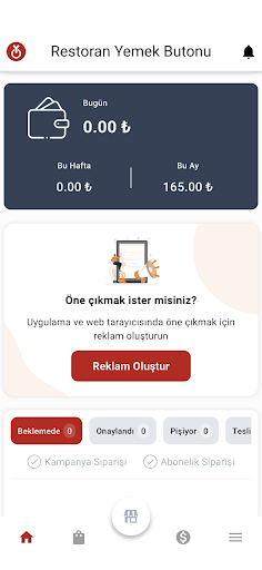 Restoran Yemek Butonu ekran görüntüsü