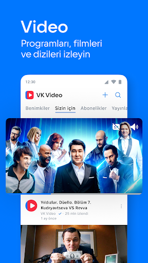 VK: sosyal ağı, mesajlaşma ekran görüntüsü