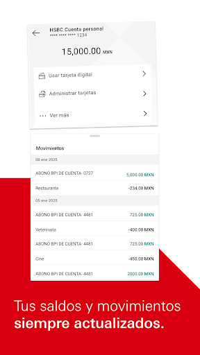 HSBC México ekran görüntüsü
