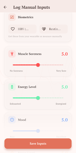 Muscle Recovery Tracker ekran görüntüsü