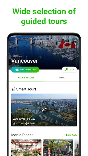Vancouver SmartGuide ekran görüntüsü