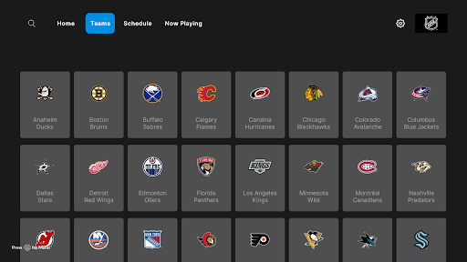 NHL ekran görüntüsü