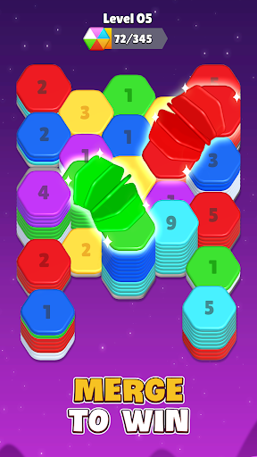 Hexa Sort 3D: Color Puzzle ekran görüntüsü