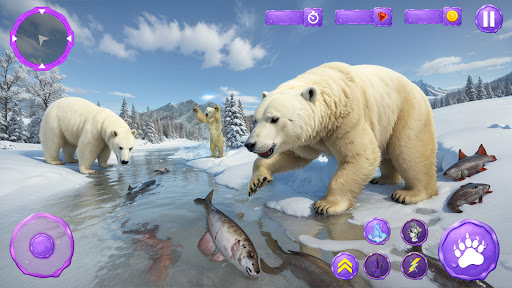 Arctic Polar Bear Family Sim ekran görüntüsü
