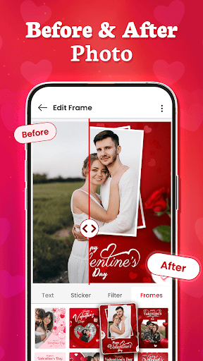 Valentine's Day Photo Frame ekran görüntüsü