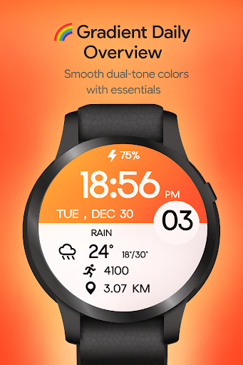 Minimal Gradient Digital Watch ekran görüntüsü