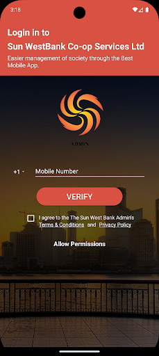 The Sun West Bank Admin ekran görüntüsü