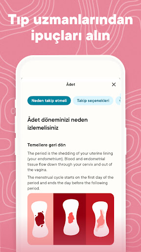 Clue Adet Döngüsü Takvimi ekran görüntüsü