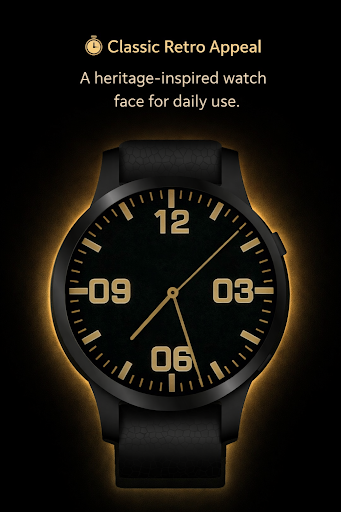 Luxury Retro Analog Watch Face ekran görüntüsü
