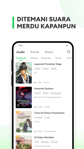 AudioToon: Audio book, Podcast ekran görüntüsü