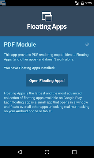 Floating Apps - PDF Module ekran görüntüsü