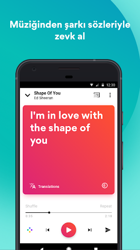 Musixmatch Music Lyrics Player ekran görüntüsü