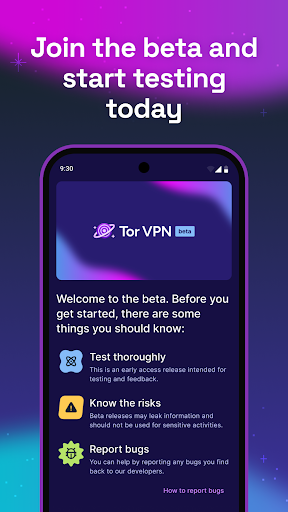 Tor VPN Beta ekran görüntüsü