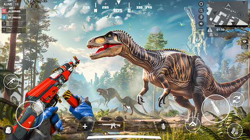 Dinozor avı oyunu 3D ekran görüntüsü