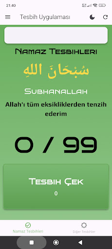 Tesbih ve Zikirler ekran görüntüsü