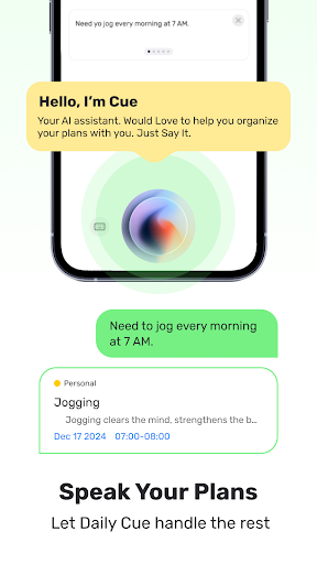 Daily Cue: Voice Note Reminder ekran görüntüsü