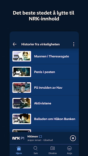 NRK Radio ekran görüntüsü