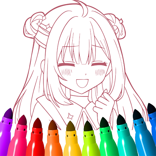 Anime Coloring Book Painting