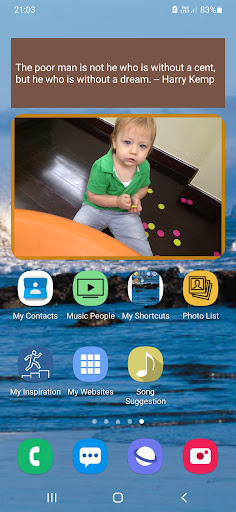 Photo List widget ekran görüntüsü