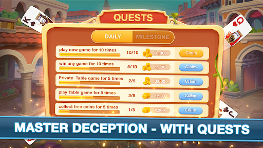 Bluff Card Game ekran görüntüsü