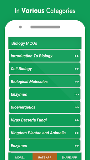 Biology MCQs with Answers and  ekran görüntüsü