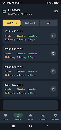 Blood Pressure Log ekran görüntüsü