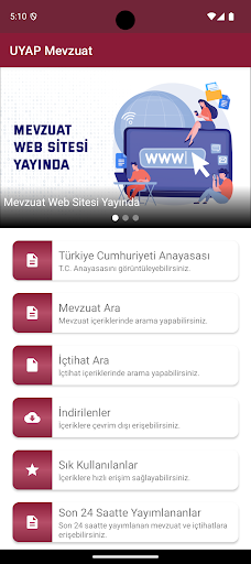 UYAP Mevzuat ekran görüntüsü