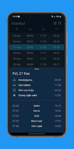 Gün Doğum ve Gün Batım Saati ekran görüntüsü