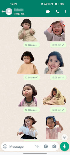 Cute Jinmiran Stickers ekran görüntüsü